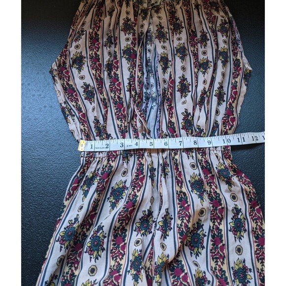 NOVELLA ROYALE Lana Jumpsuit Rayon Floral Elastic Waist Handmade Size XS - Picture 7 of 14